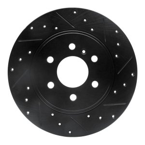 Buick Terraza Brake Rotor (1) - Rear Right - R1 Concepts - Drilled & Slotted - Black - `06-`09